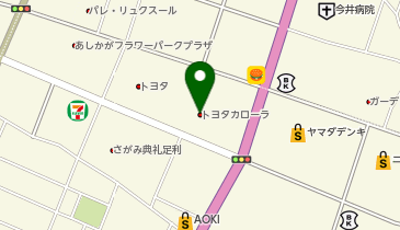 トヨタカローラ栃木足利朝倉店の地図画像