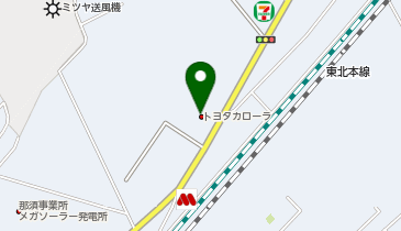 トヨタカローラ栃木黒磯店の地図画像
