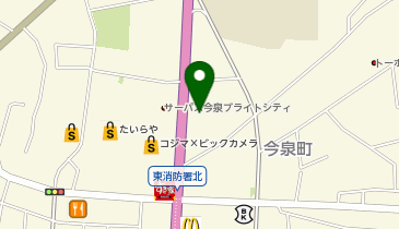 栃木トヨペット宇都宮今泉店の地図画像