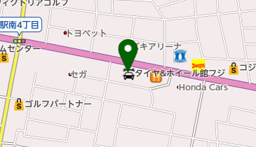 タイヤ&ホイール館フジ小山店の地図画像