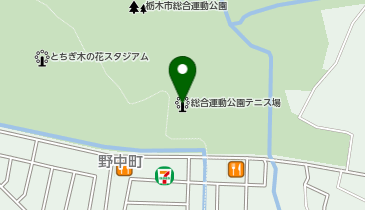 栃木市総合運動公園テニス場の地図画像