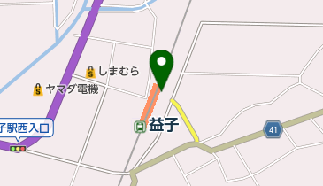 益子駅舎の地図画像