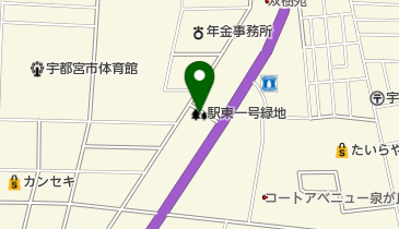 駅東一号緑地の地図画像
