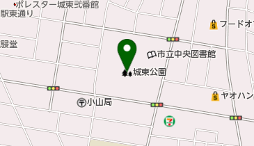 城東公園の地図画像