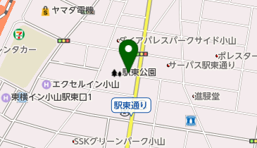 駅東公園の地図画像