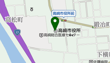 高崎市役所の地図画像