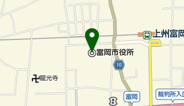 富岡市役所の地図画像