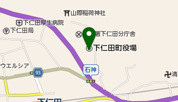 下仁田町役場の地図画像