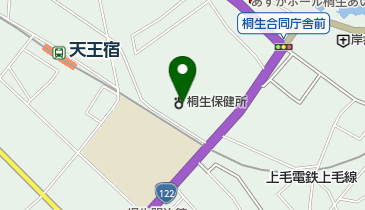 桐生保健福祉事務所の地図画像
