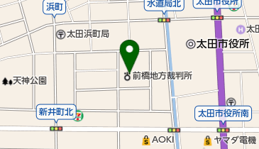 太田簡易裁判所の地図画像