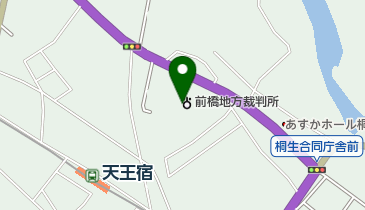 桐生簡易裁判所の地図画像