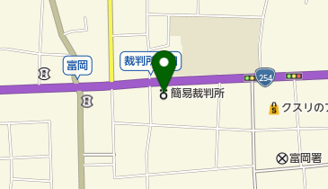 群馬富岡簡易裁判所の地図画像