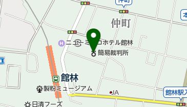 館林簡易裁判所の地図画像