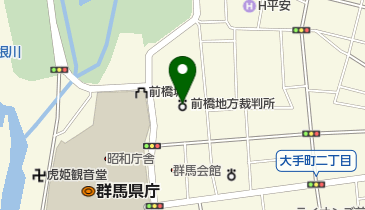 前橋簡易裁判所の地図画像