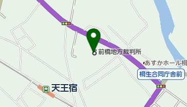 前橋家庭裁判所桐生支部の地図画像