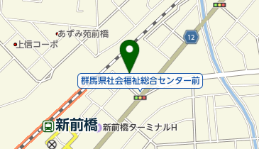 群馬県立点字図書館の地図画像