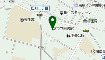 桐生市立中央公民館市民ホールの地図画像