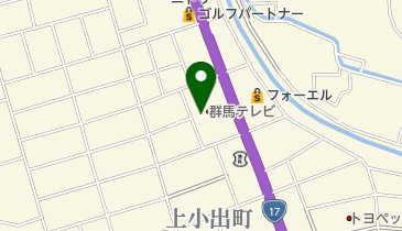 群馬テレビ(株)本社の地図画像