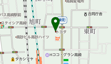 群馬テレビ(株)高崎支社の地図画像
