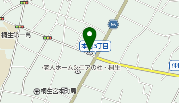 桐生信用金庫本町支店の地図画像