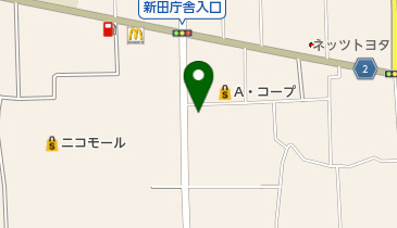 桐生信用金庫新田支店の地図画像