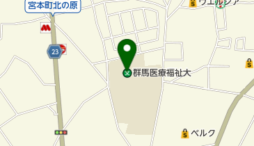 私立群馬医療福祉大学看護学部藤岡キャンパスの地図画像