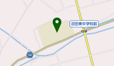 沼田市立沼田東中学校の地図画像