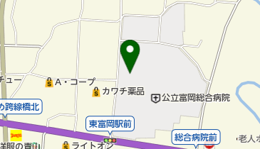 群馬県立赤城特別支援学校公立富岡総合病院内教室の地図画像