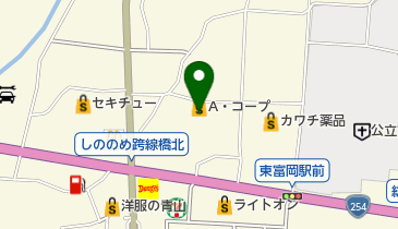 JAファーマーズ富岡の地図画像