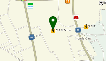 ハニーズ大間々店の地図画像
