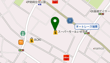 ハニーズ伊勢崎店の地図画像