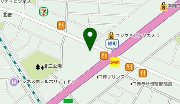ゴルフ5高崎緑町店の地図画像
