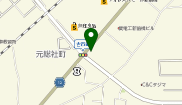 つるやゴルフ前橋店の地図画像