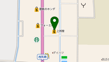 上州屋新太田店の地図画像