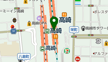 くまざわ書店高崎店の地図画像