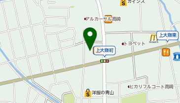 ブックオフPLUS高崎上大類店の地図画像