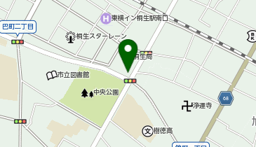 auショップ桐生コロンバス通りの地図画像