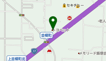 群馬トヨペット高崎並榎店の地図画像