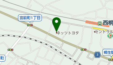 ネッツトヨタ群馬桐生店の地図画像