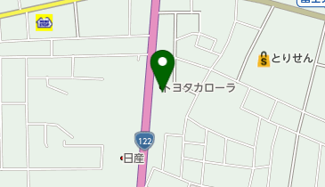 トヨタカローラ群馬館林店の地図画像