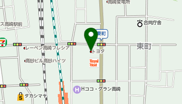 群馬トヨタ自動車高崎東町店の地図画像