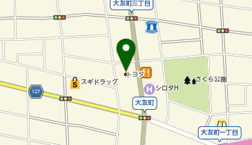 群馬トヨタ自動車前橋大友店の地図画像