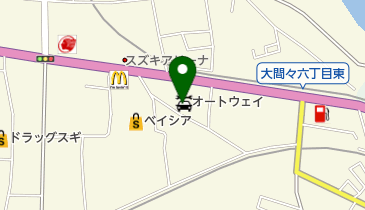 オートウェイ大間々店の地図画像