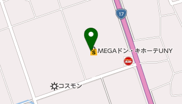 銀だこMEGAドン・キホーテUNY伊勢崎東店の地図画像