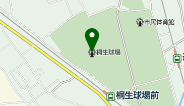 桐生球場の地図画像