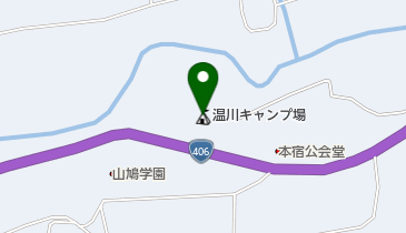 温川キャンプ場の地図画像