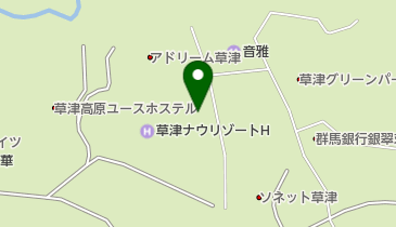 草津ナウリゾートホテルテニスコートの地図画像