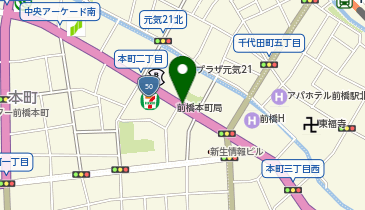 前橋初市まつりの地図画像
