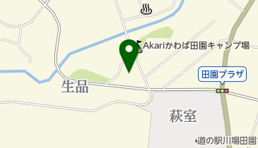 かわば田園温泉楽楽の湯の地図画像