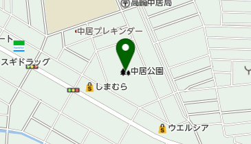 中居公園の地図画像